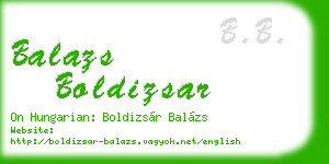 balazs boldizsar business card