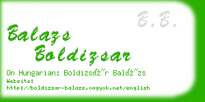 balazs boldizsar business card